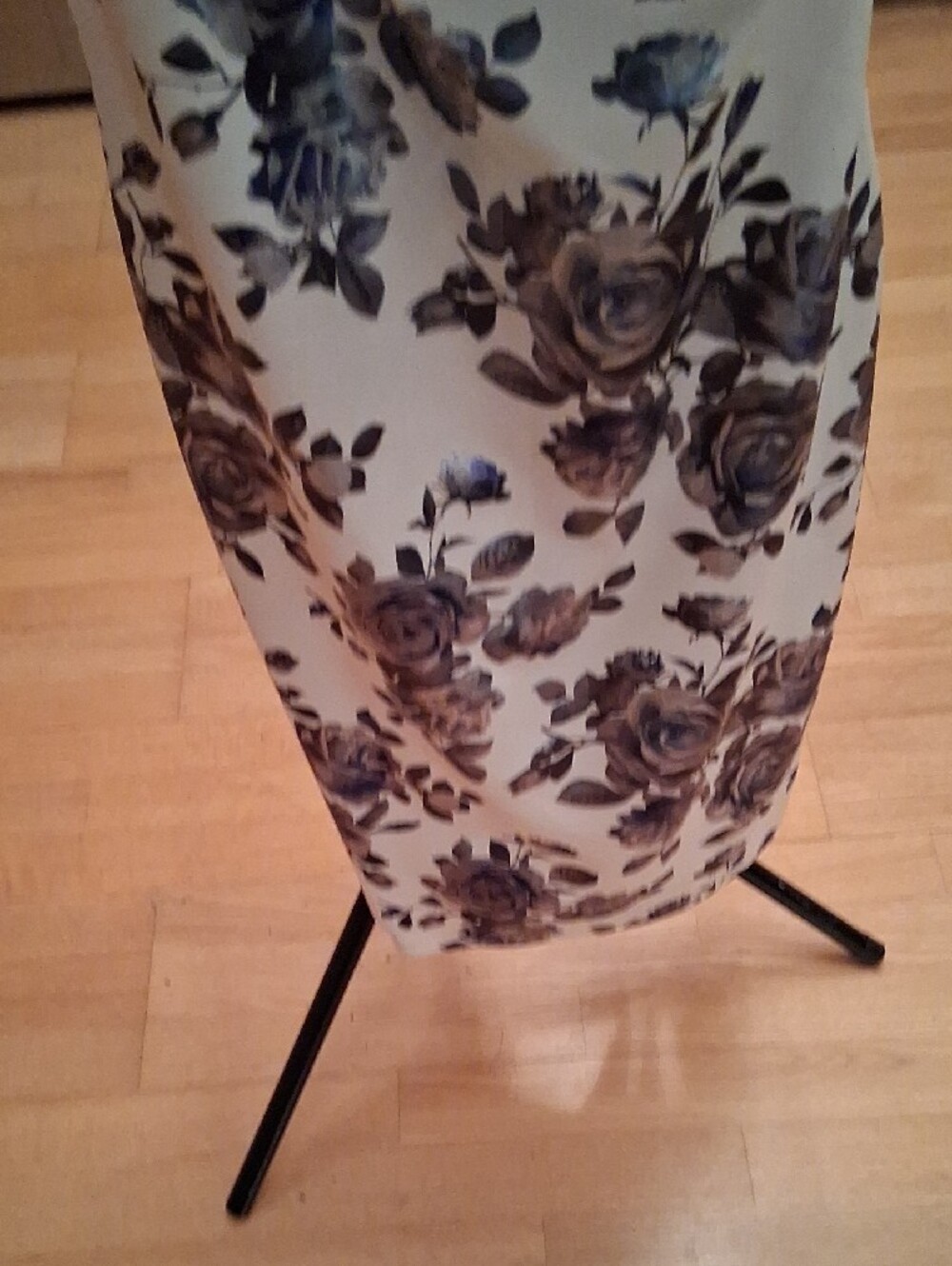 Eliza J White One-Shoulder Dress with Blue Floral Print - Picture 9 of 15